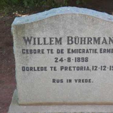 BUHRMANN Willem 1898-1961