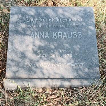 KRAUSS Anna 1883-1973