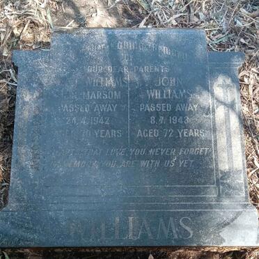 WILLIAMS John -1943 & Grace MARSOM -1942