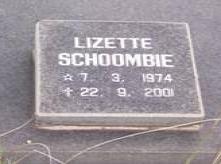 SCHOOMBIE Lizette 1974-2001