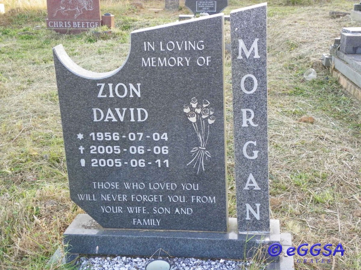 MORGAN Zion David 1956-2005