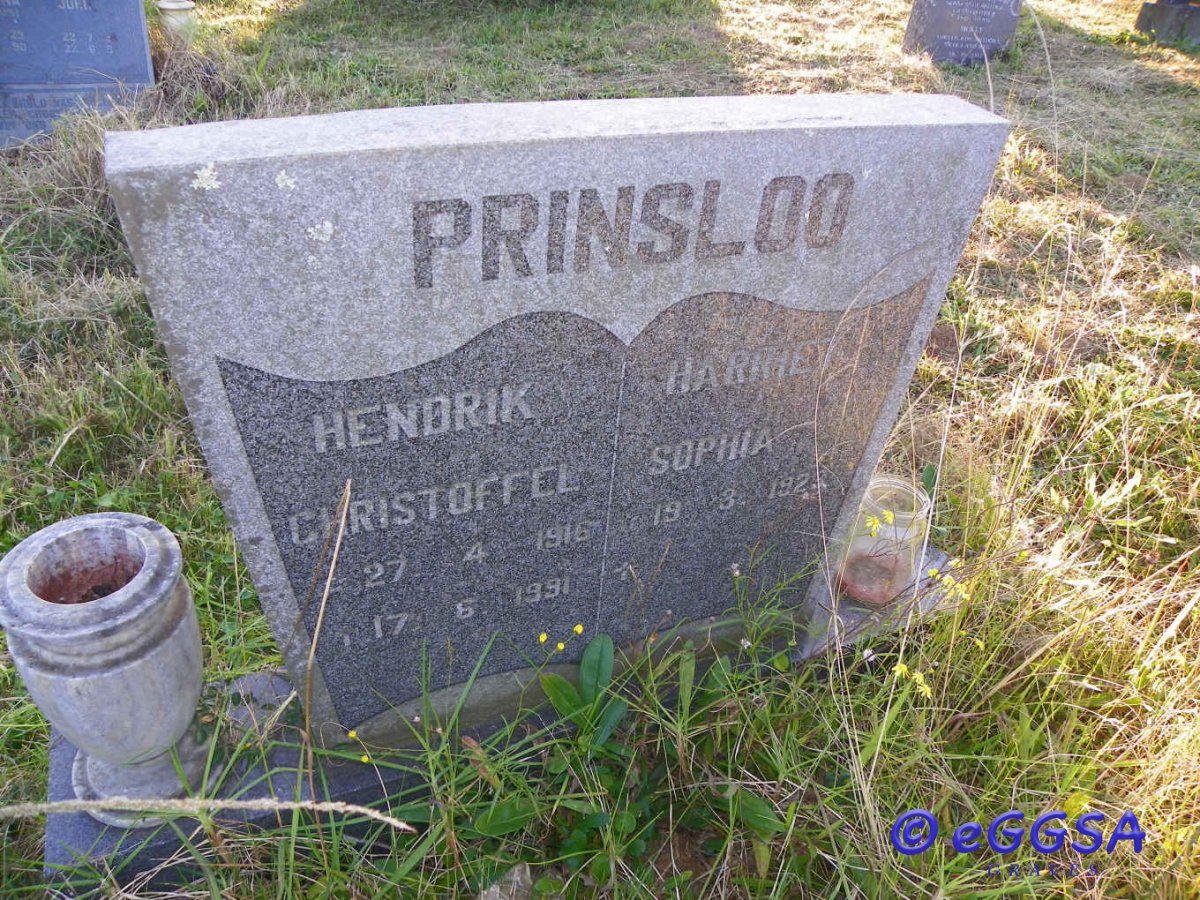 PRINSLOO Hendrik Christoffel 1916-1991 &amp; Harriet Sophia 1923-