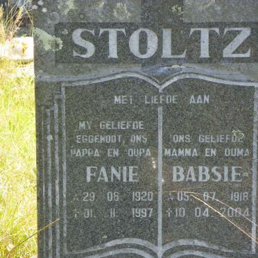 STOLTZ Fanie 1920-1997 &amp; Babsie 1918-2004