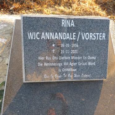 ANNANDALE Rina W.J.C., VORSTER 1956-2021