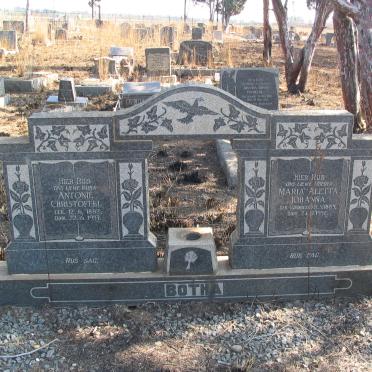 BOTHA Antonie Christoffel 1882-1953 &amp; Maria Aletta Johanna GROBLER 1885-1952 