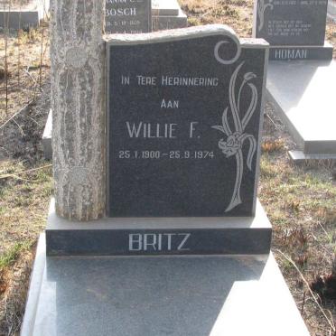 BRITZ Willie F. 1900-1974