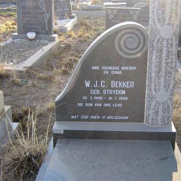 BEKKER W.J.C. nee STRYDOM 1909-1998