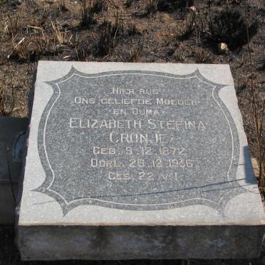 CRONJE Elizabeth Stefina 1872-1966 