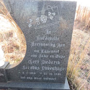 DUVENAGE Gert Diederik Jacobus 1919-1981