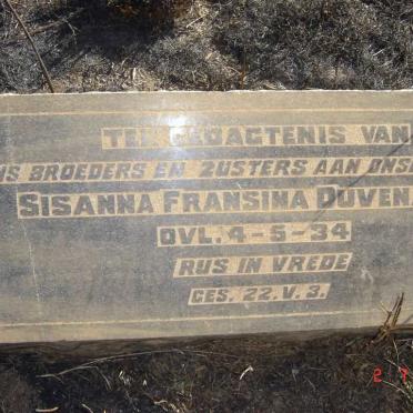DUVENAGIE Sisanna Fransina -1934