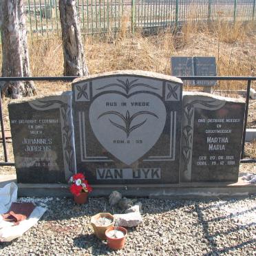 DYK Johannes Jurgens, van 1915-1969 &amp;  Martha Maria 1921-1991