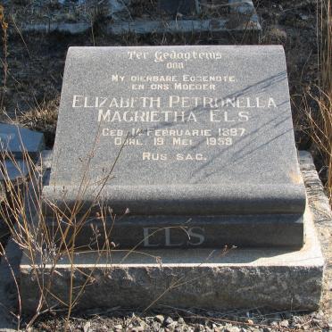 ELS Elizabeth Petronella Magrietha 1887-1959