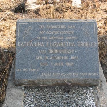 GROBLER Catharina Elizabeth nee BRONKHORST 1895-1952