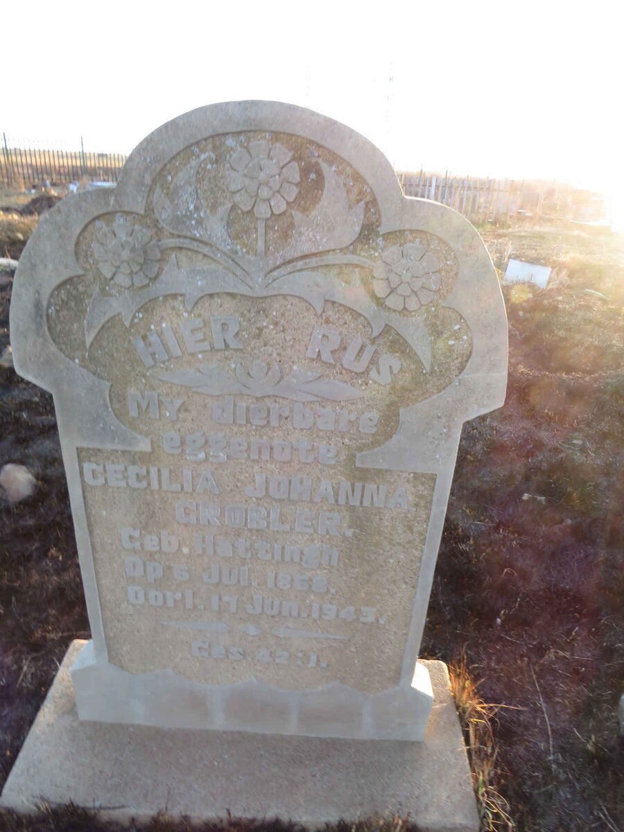 GROBLER Cecilia Johanna nee HATTINGH 1868-1943
