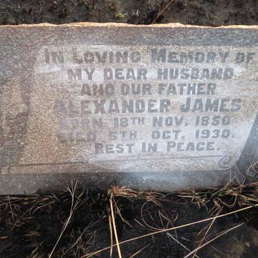 JAMES Alexander 1850-1930