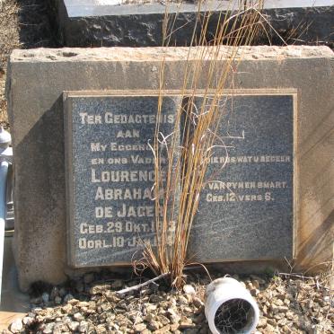 JAGER Lourens Abraham, de 1913-1941