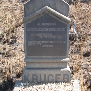 KRUGER	Marthinus Nicolaas 1871-1930