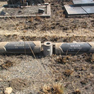 KRUGER Gerhardus Stephanus 1890-1971 &amp; Aletta Sophia HATTINGH 1896-1974