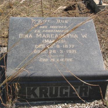 KRUGER Dina Margaretha W. nee MARAIS  1877-1971