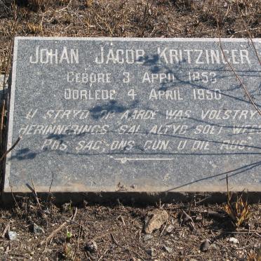 KRITZINGER Johan Jacob 1853-1950