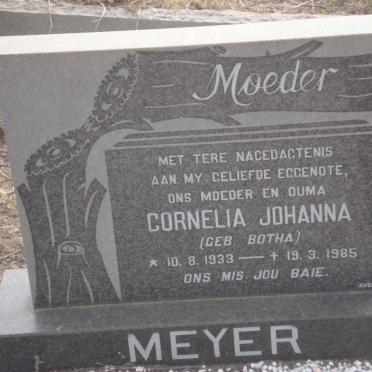 MEYER Cornelia Johanna nee BOTHA 1933-1985