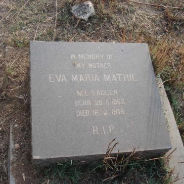 MATHIE Eva Maria nee SADLER 1867-1946