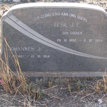 MöRSNER Johannes J. 1867-1954 &amp; Elsie J.E. GOOSEN 1882-1948