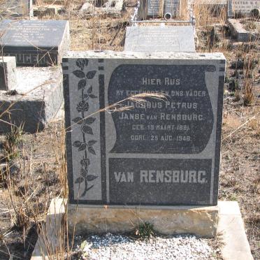 RENSBURG Jacobus Petrus, Janse van 1881-1948 