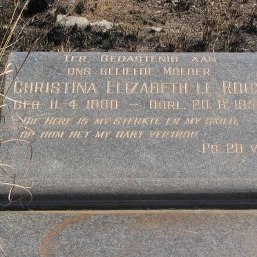 ROUX Christina Elizabeth, le 1880-1958