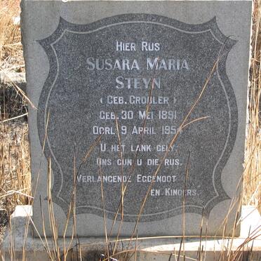 STEYN Susara Maria nee GROBLER 1891-1954 