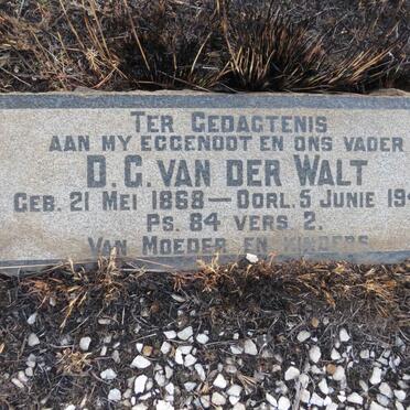 WALT D.G, van der 1868-1945