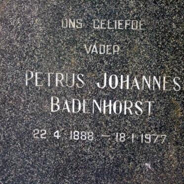 SWART Petrus Johannes Badenhorst 1888-1977
