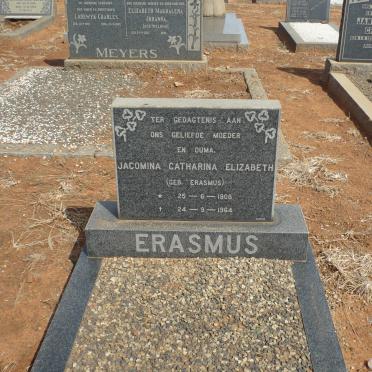 ERASMUS Jacomina Catharina Elizabeth nee ERASMUS 1908-1964