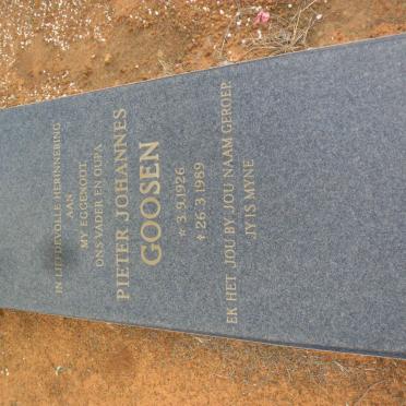 GOOSEN Pieter Johannes 1926-1989