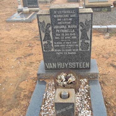 HUYSSTEEN Johanna Maria Petronella, van 1949-1950