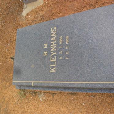KLEYNHANS B.M. 1955-1989