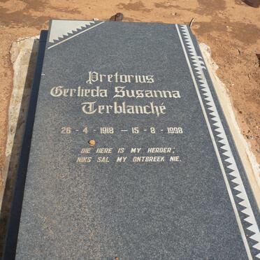 PRETORIUS Gerlieda Susanna Terblanché 1918-1998