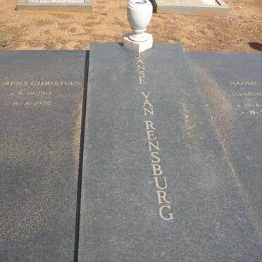 RENSBURG Lourens Christian, Janse van 1913-1975 &amp; Naomi KRUGER 1910-1995