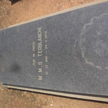 TERBLANCHE M.M.S. 1891-1976