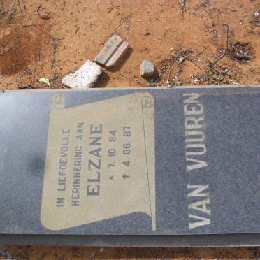 VUUREN Elzane, van 1984-1987