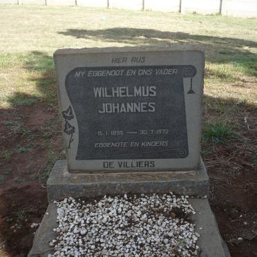 VILLIERS Wilhelmus Johannes, de 1895-1972