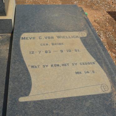 WIELLIGH J.L., von 1898-1971 &amp; C. BRINK 1903-1961