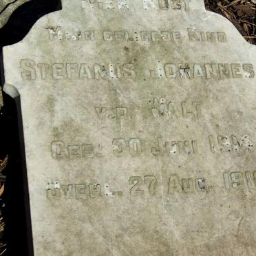WALT Stefanus Johannes, v.d. 1914-1916