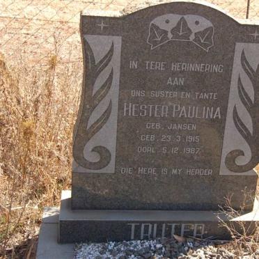 TRUTER Hester Paulina nee JANSEN 1915-1987