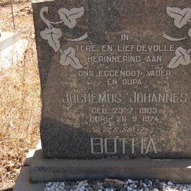 BOTHA Jochemus Johannes 1903-1974