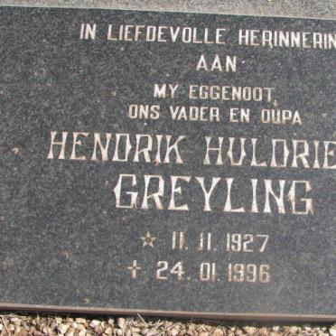 GREYLING Hendrik Huldriech 1927-1996