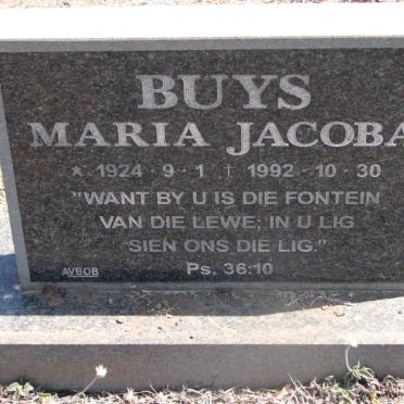 BUYS Maria Jacoba 1924-1992