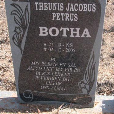 BOTHA Theunis Jacobus Petrus 1951-2005