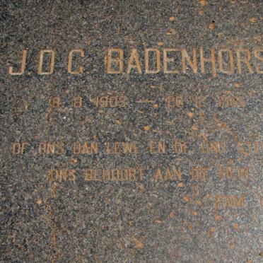 BADENHORST J.D.C. 1903-1986