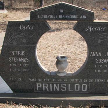 PRINSLOO Petrus Stefanus 1927-1992 &amp; Anna Jacoba Susanna 1936-1989